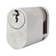5 Pin 45mm Oval Single Cylinder - 35 + 10mm - Satin Chrome - Keyed Alike