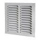 Hooded Louvre Vent - 229 x 229mm - 9975mm² Free Air Flow - Polished Stainless Steel