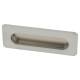 Rectangular Flush Cabinet Pull Handle - 106 x 39mm - Matt Chrome