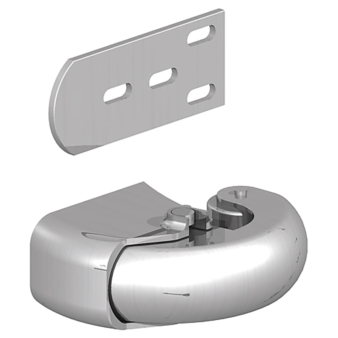 Kenham Auto Gate Catch - 60 x 16.5 x 49mm - Bright Zinc Plated