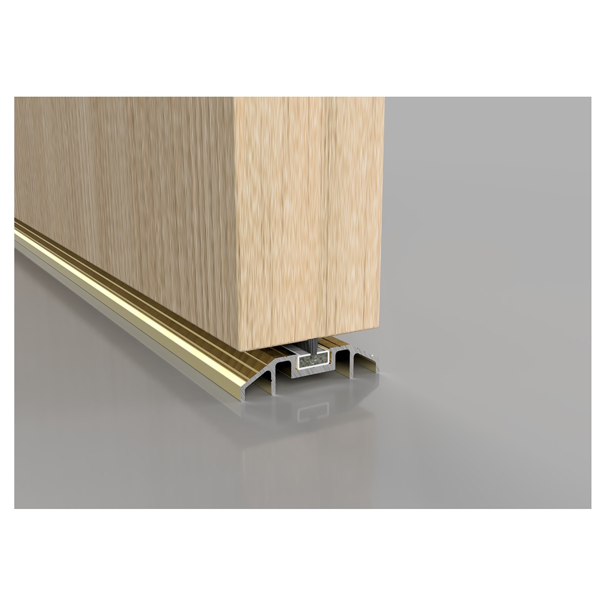Fire and Smoke Threshold - 914mm Length - Inward/Outward Opening Doors - Gold