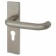 Satin Stainless Steel 19mm Return to Door Euro Lock Door Handles - Square - 47.5mm c/c