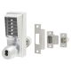 Unican 1000-4 1041 Heavy Duty Push Button Code Lock & Latch - Holdback Option - Sat Chrome