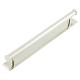 Thaxted 15mm Lines T-Bar Cabinet Pull Handle on Stepped Backplate - 224mm c/c - Pol Nickel