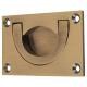 Flush Chest Drawer Cabinet Pull Handle - 75 x 45mm - Antique Brass