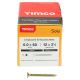 Solo Chippy Pozi Countersunk Wood Screws - 6.0 x 60mm - Yellow Zinc - Pack of 200