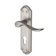 Marcus Satin Nickel Scroll Euro Lock Door Handles - Sandown Range - 180 x 48mm
