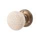 Ivory Crackle Knob & Bronze Rose Porcelain Mortice Door Knob - 70mm Rose - Delamain