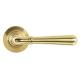 Polished Brass Door Handles on Round Rose - Newbury Range