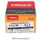 Solo Chippy Pozi Countersunk Wood Screws - 4.0 x 50mm - Zinc Plated - Pack of 200
