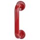 Rouge Red Nylon D-Bar Door Pull Handle on Rose - Screw Fix - 300mm c/c
