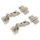 CLIP Top Cabinet Hinge Pack with 0mm Mounting Plates - 170° - Un-Sprung - Overlay - Pair