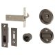 Round Flush Privacy Set with Bolt - Black Nickel