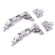 Clip-On Cabinet Hinge - 165° - Soft Close - Half Overlay - Chrome Plated