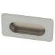 Rectangular Flush Cabinet Pull Handle - 74 x 39mm - Matt Chrome