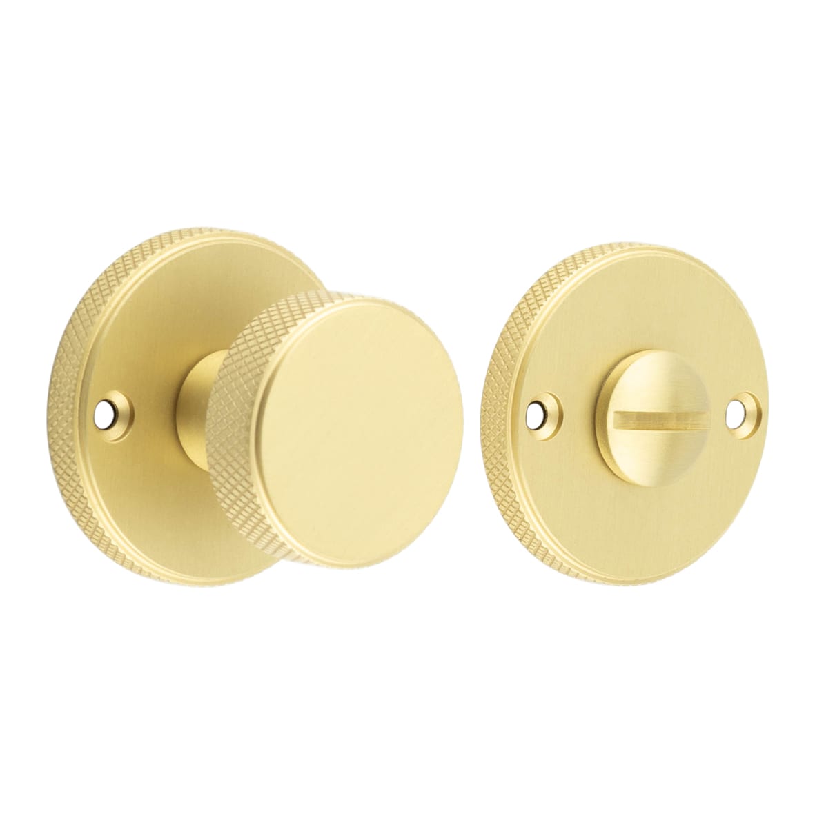 Westbourne Knurled Bathroom Turn & Release - 40mm Diameter - Satin Brass