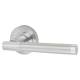 Satin Nickel/Polished Chrome Door Handles on Round Rose - Bella Range