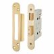 Architectural Bolt Through Bathroom Lock - 78mm Case - 57mm Backset - Radius - PVD Brass