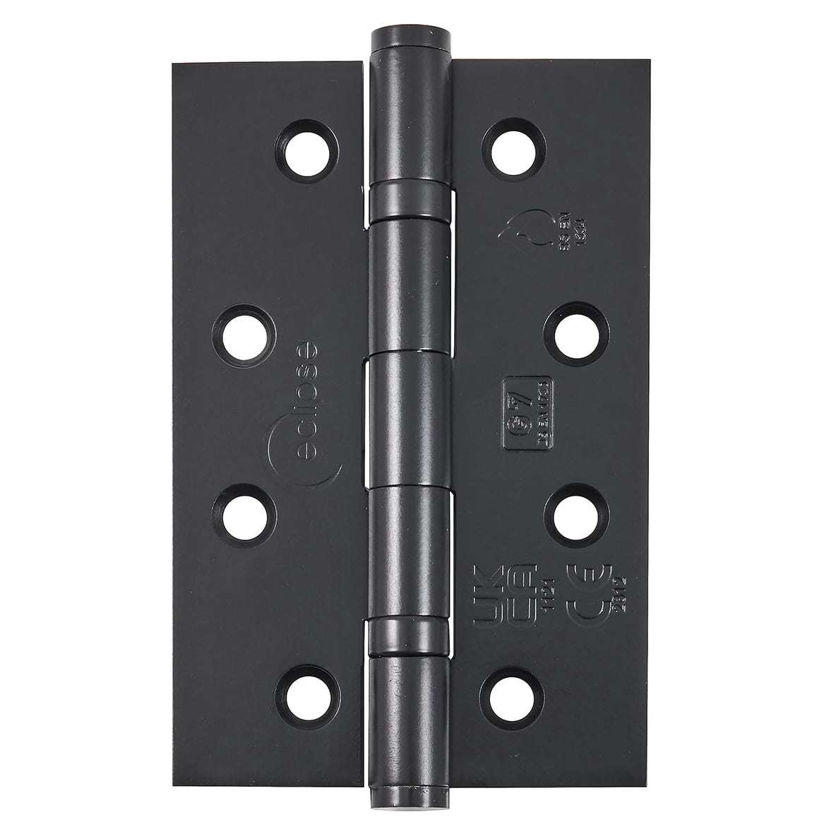Ball Bearing Grade 7 Butt Fire Door Hinge - 102 x 67 x 2mm - Matt Black - Pair