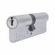 1 Star 6 Pin Kitemarked 100mm Euro Double Cylinder - 45 + 55mm - Satin Chrome - Keyed to Differ