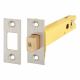 5mm Bolt Through Tubular Bathroom Deadbolt - 127mm Case - 108mm Backset - Square - Satin Stainless