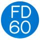 Fire Door Sign - Self Adhesive - 50mm Diameter - Rigid Plastic - Blue