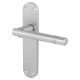 Satin Chrome Latch Door Handles - Bologna Range - 182 x 39mm