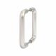 Satin Aluminium 19mm D-Bar Door Pull Handles - Back to Back - 150mm Centres