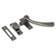 Bulb End Mortice & Hook Plate Casement Window Fastener - Reversible - Black Nickel