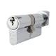 5 Pin 70mm Euro Thumbturn Cylinder - 35mm Turn + 35mm - Polished Chrome - Keyed Alike