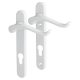 White uPVC Scroll Multipoint Door Handles - 92mm c/c - RH - Windsor Range