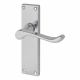 Polished Chrome Victorian Scroll Latch Door Handles - 155 x 42mm