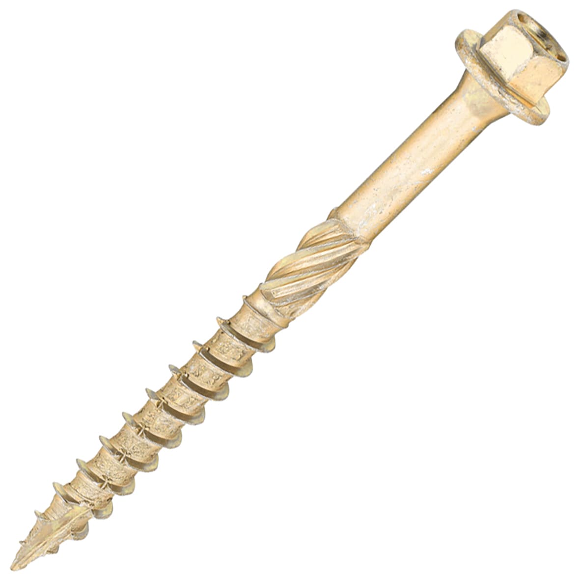 Timber Frame Screws Hex Head - 6.7 x 75mm - Yellow Zinc - Pack of 50