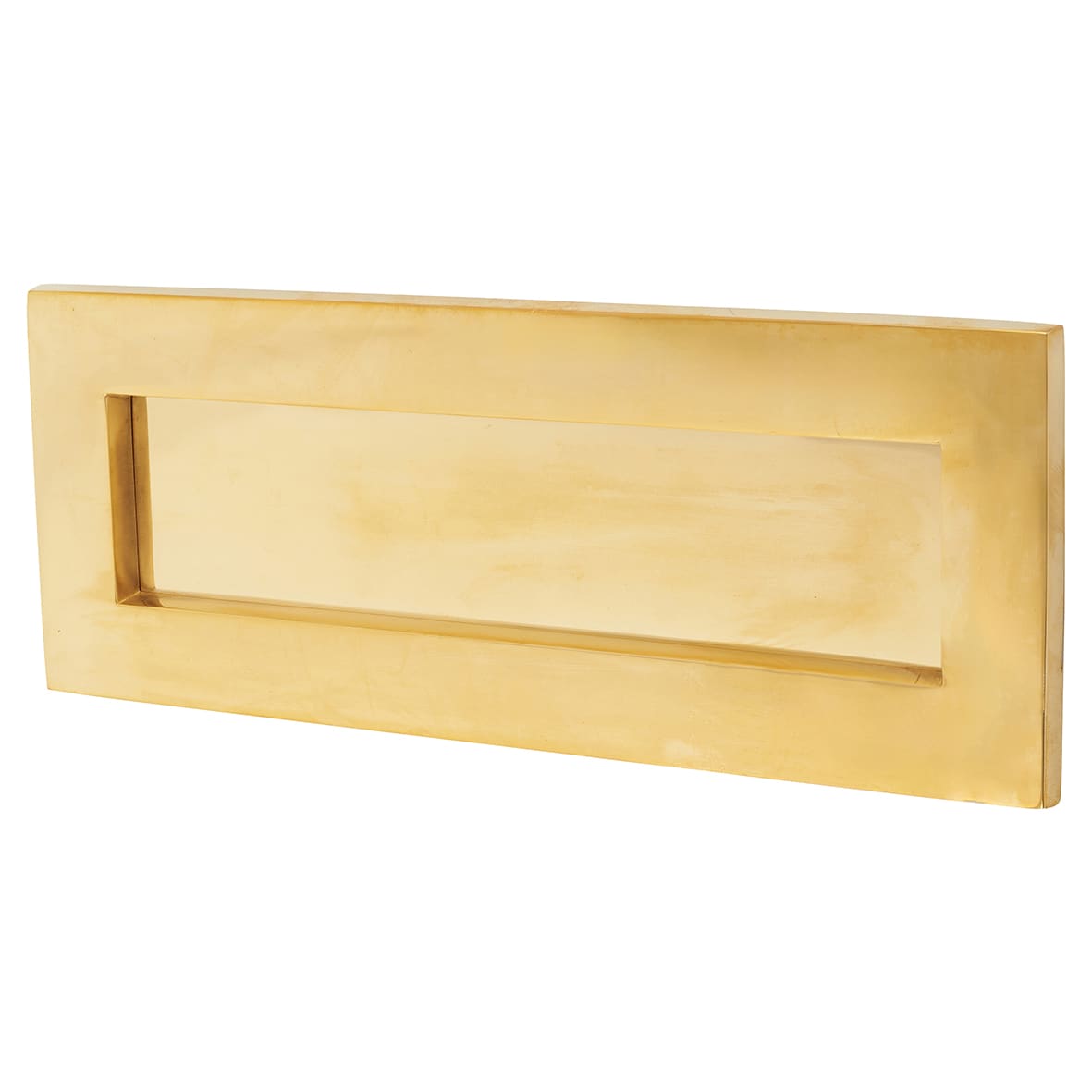 Marcus Letter Plate - 254 x 101mm - Unlacquered Brass