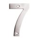 100mm Screw Fix Door Numeral - 7 - Satin Stainless Steel