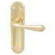 Polished Brass Latch Door Handles - Genoa Range - 168 x 45mm