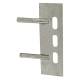Fence Panel Gravel Board Clip - 2 Pin - 50 x 150mm - Galvanised