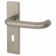 Satin Stainless Steel 19mm Return to Door Keyhole Lock Door Handles - Square - 57mm c/c