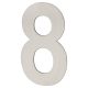 100mm Concealed Screw Fix Door Numeral - 8 - Satin Stainless Steel