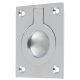 Rectangular Flush Ring Cabinet Pull Handle - 63 x 50mm - Satin Chrome
