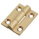 Solid Drawn Butt Cabinet Hinge - 25 x 19 x 1.45mm - Satin Brass - Pair