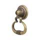 Antique Style Ring Pendant Cabinet Drop Handle - 30mm Diameter - Antique Brass