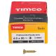 Solo Chippy Pozi Countersunk Wood Screws - 4.0 x 20mm - Yellow Zinc - Pack of 200