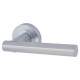 Satin Chrome Door Handles on Round Rose - Bella Range