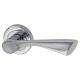 Polished Chrome Door Handles on Round Rose - Knightsbridge Range