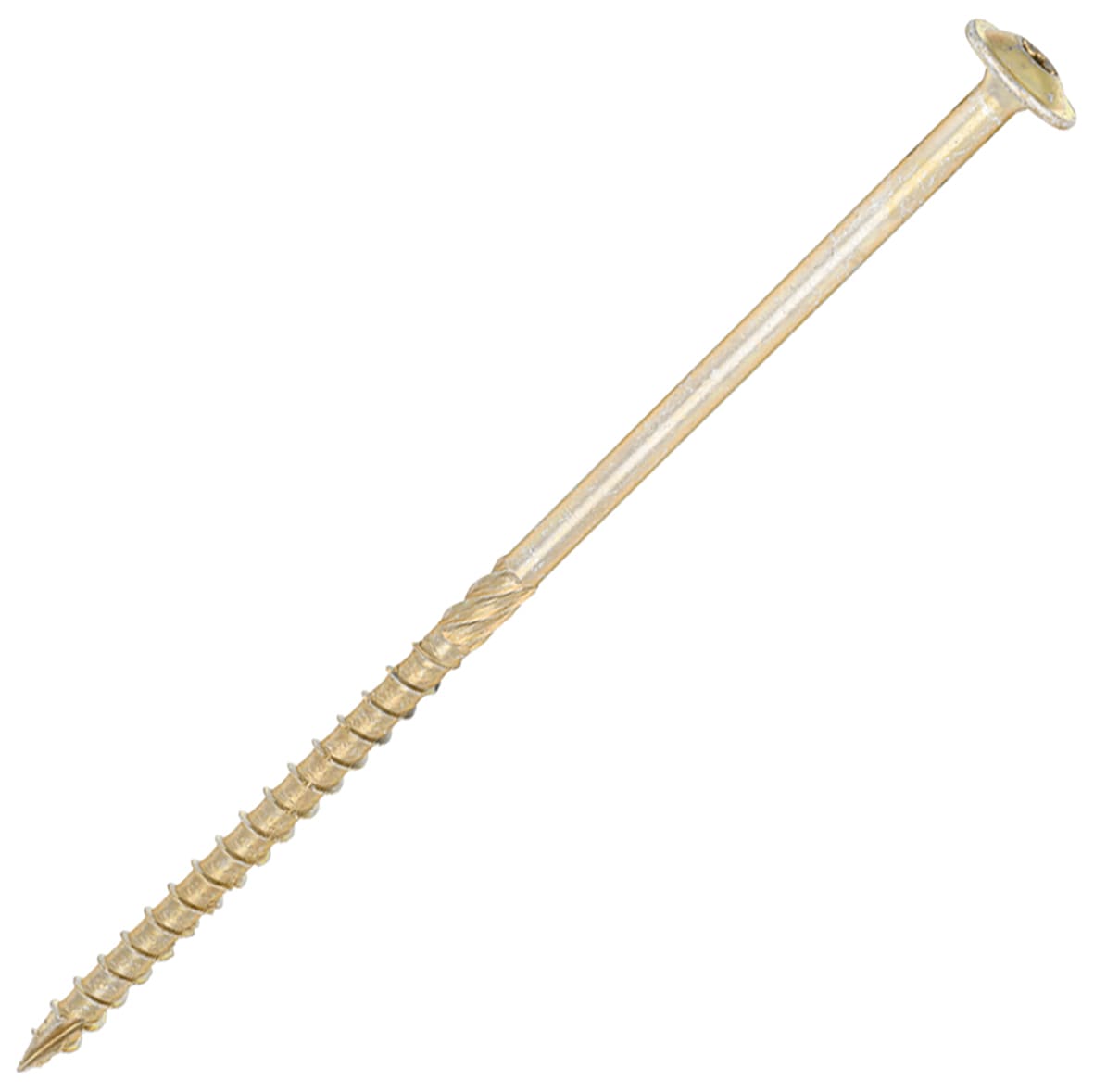 Timber Frame Screws Wafer Head - 6.7 x 175mm - Yellow Zinc - Pack of 50