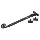 Curly Tail Casement Window Stay - 10"/250mm Length - Antique Black Iron