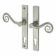 Pewter Monkey Tail Multipoint Euro Lock Door Handles - RH - 92mm c/c