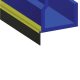Door Bottom Heavy Duty 25mm Rubber Seal - 914mm Length - Gold