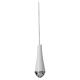 Classic Bathroom Light Pull - 75mm Length - Chrome/White Metal